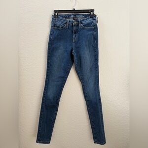 Classic Blue Women's High Rise Skinny Jeans 4R / 27